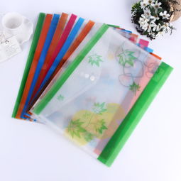 韩国文具新潮流 花草图案文件袋成学生收纳新宠